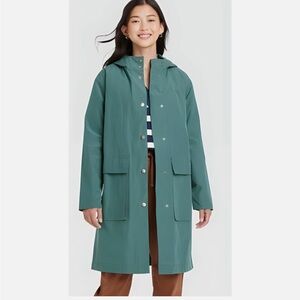 Women's Teal a new day water resistent Hooded Jacket